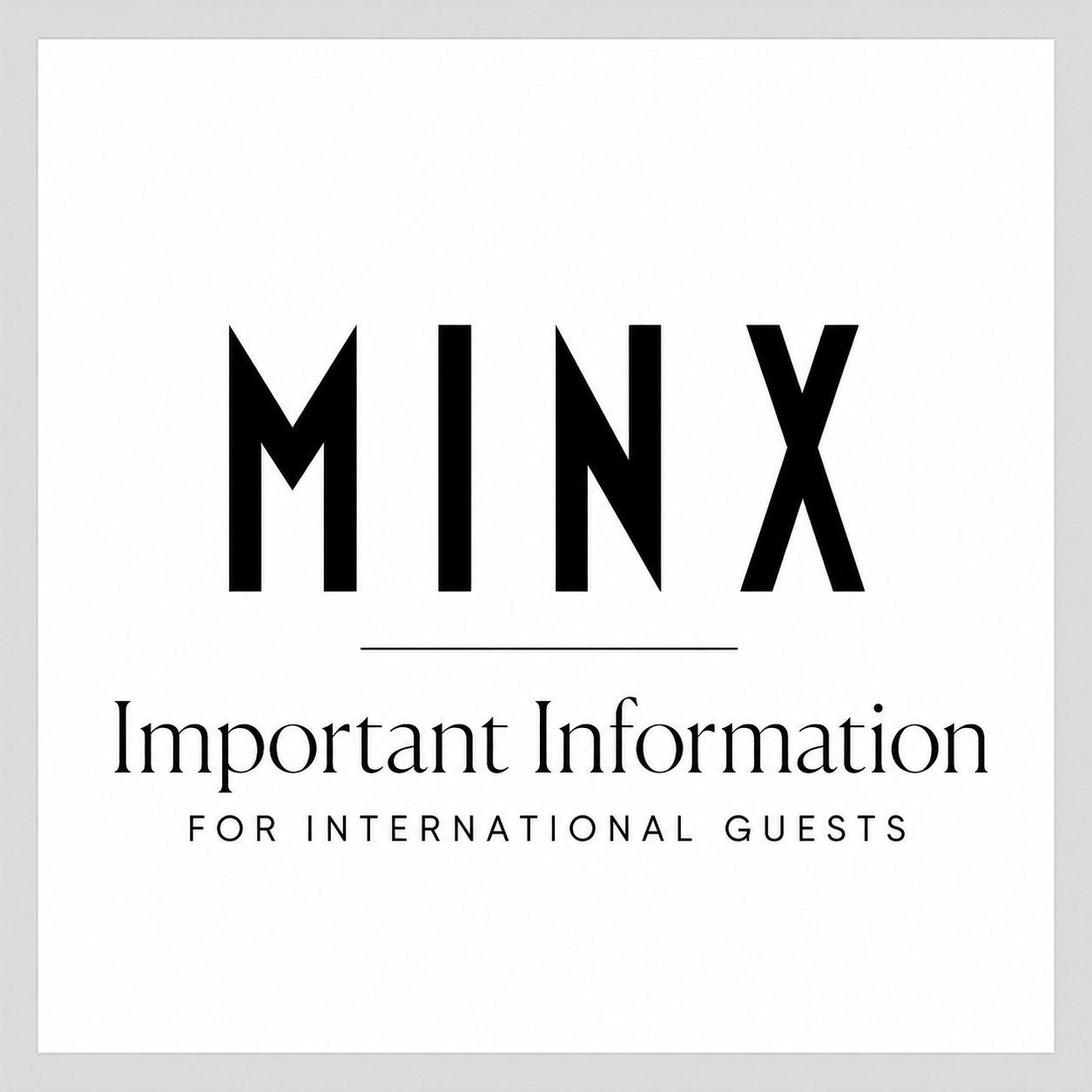Important Notice for International Visitorsへのリンク