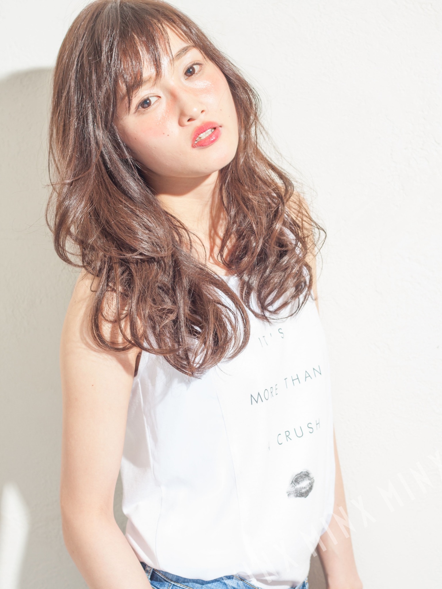 森絵梨佳さん風 ゆるふわロング 表参道銀座原宿の美容院minx