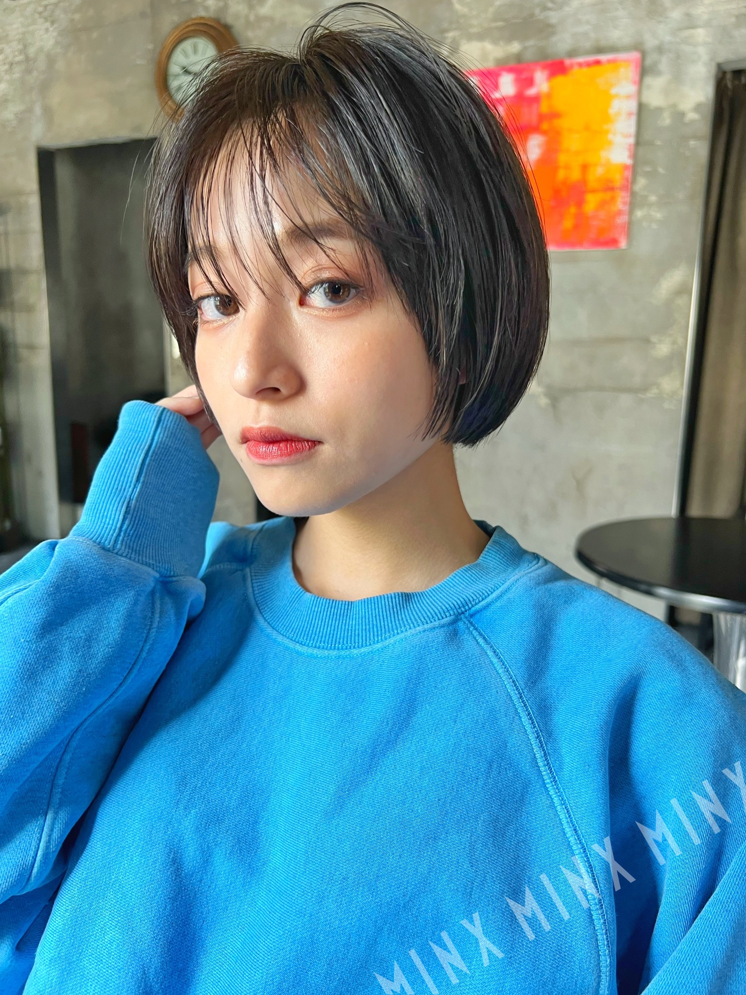 お洒落コンパクト前上がりボブ 表参道銀座原宿の美容院minx