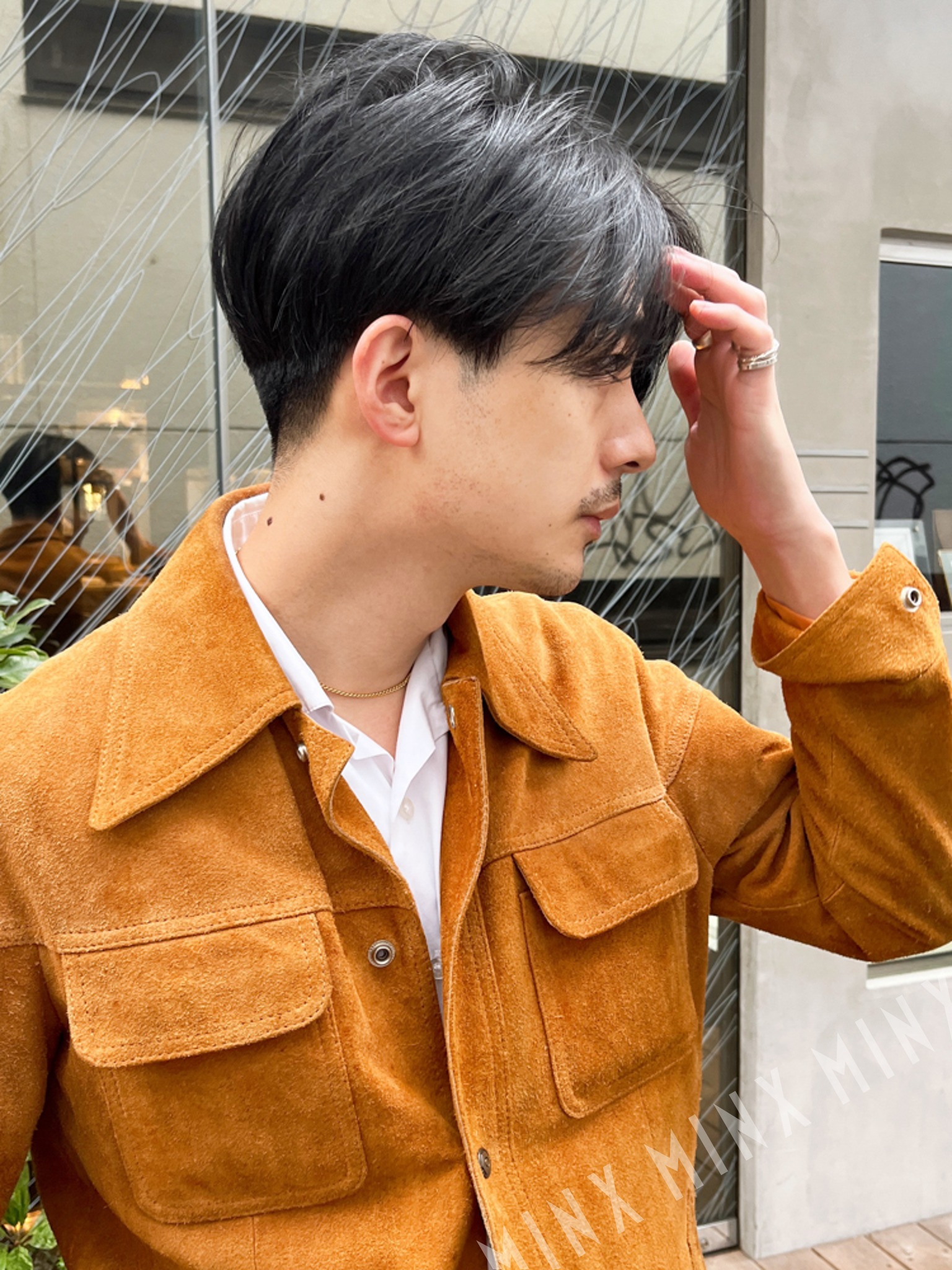 MINX青山店川渕 センターパート×シークレットパーマ | 表参道銀座原宿