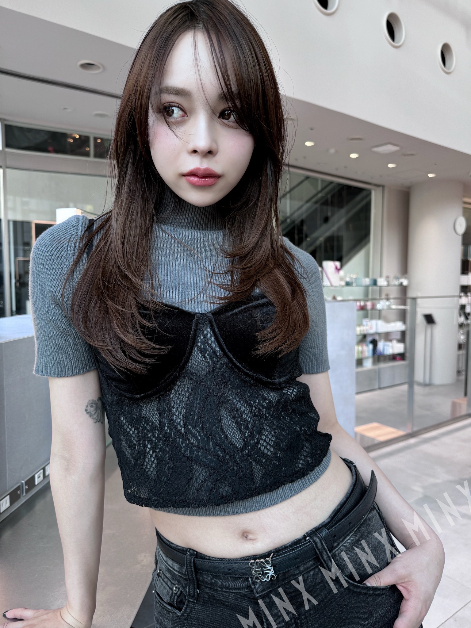 韓国風ゆる巻きワンカール♪ロングレイヤー | 表参道銀座原宿の美容院MINX