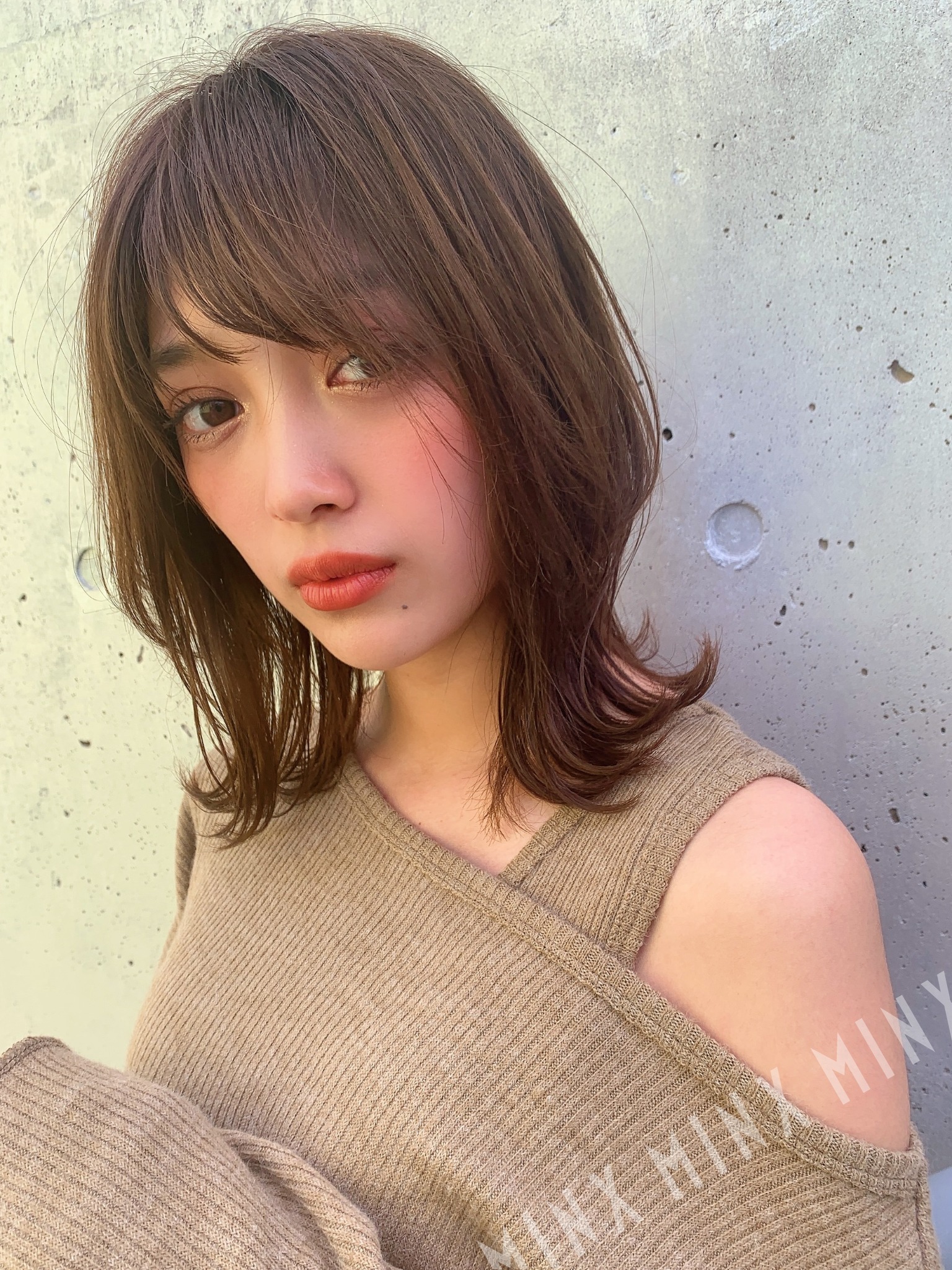S字 外ハネ Mix ミディアム 表参道銀座原宿の美容院minx