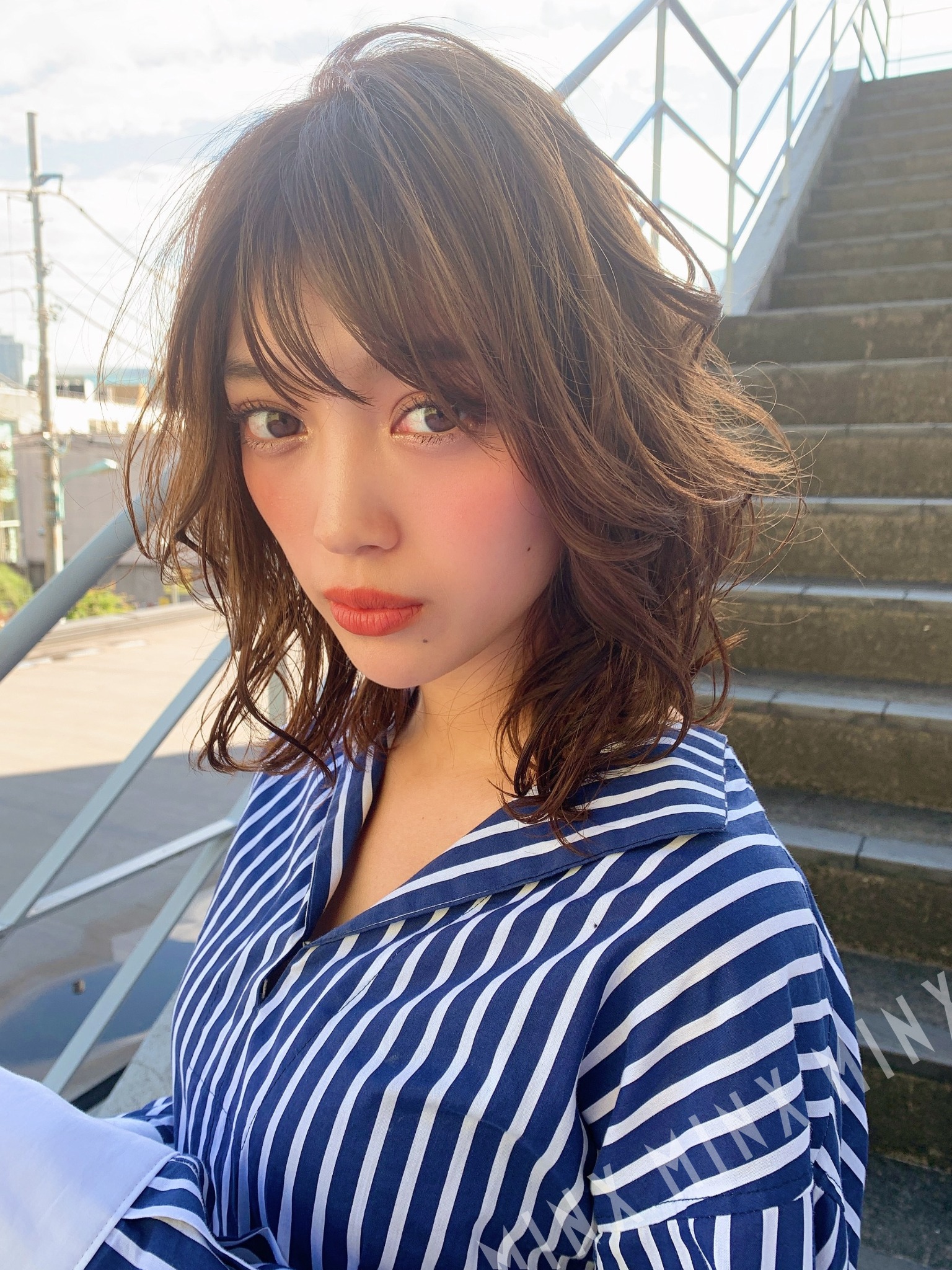 S字 Mix レイヤーミディアム 表参道銀座原宿の美容院minx