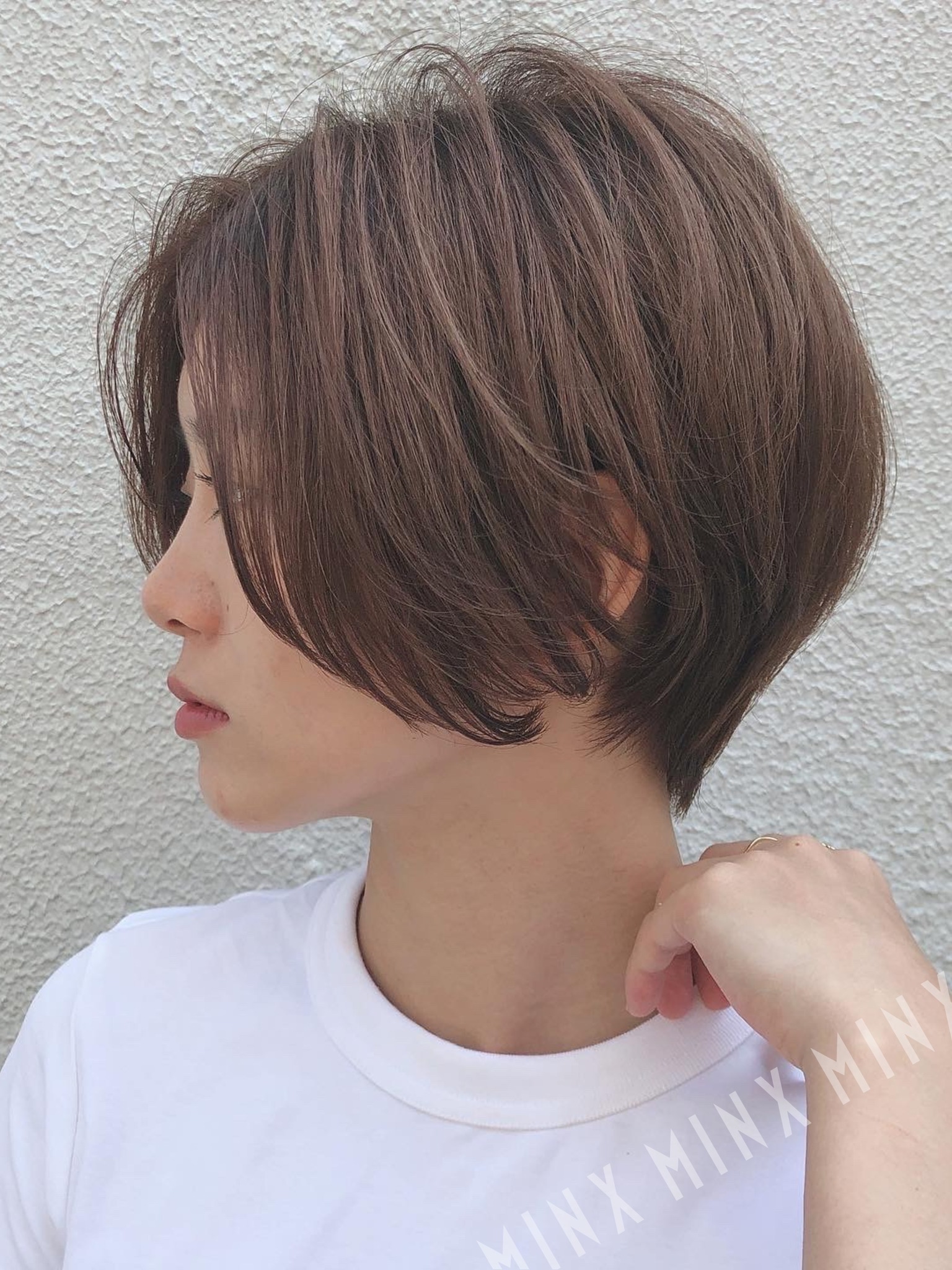 清水 横顔美人 ショートボブ 小顔 表参道銀座原宿の美容院minx